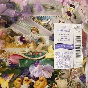 Hallmark Victorian look Easter wrapping paper-NEW